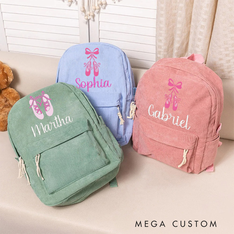 Personalized Pinky Shoes Ballerina Backpack Dance Bag Ballet Gifts for Girls Women Dancers