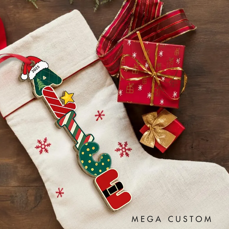 [Copy]Personalized  Gingerbread Alphabet Ornament Kids Name Ornament, Christmas Tag for Stockings 