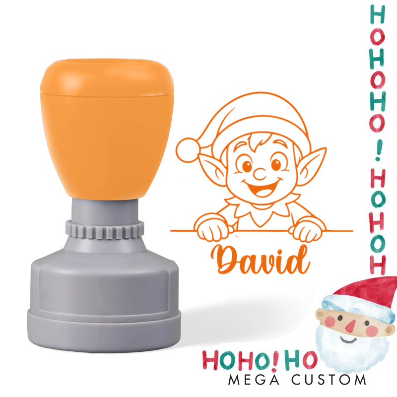 Personalized Cute Christmas Peeking Stamp Christmas Gift for Kids Christmas Toddler Gifts