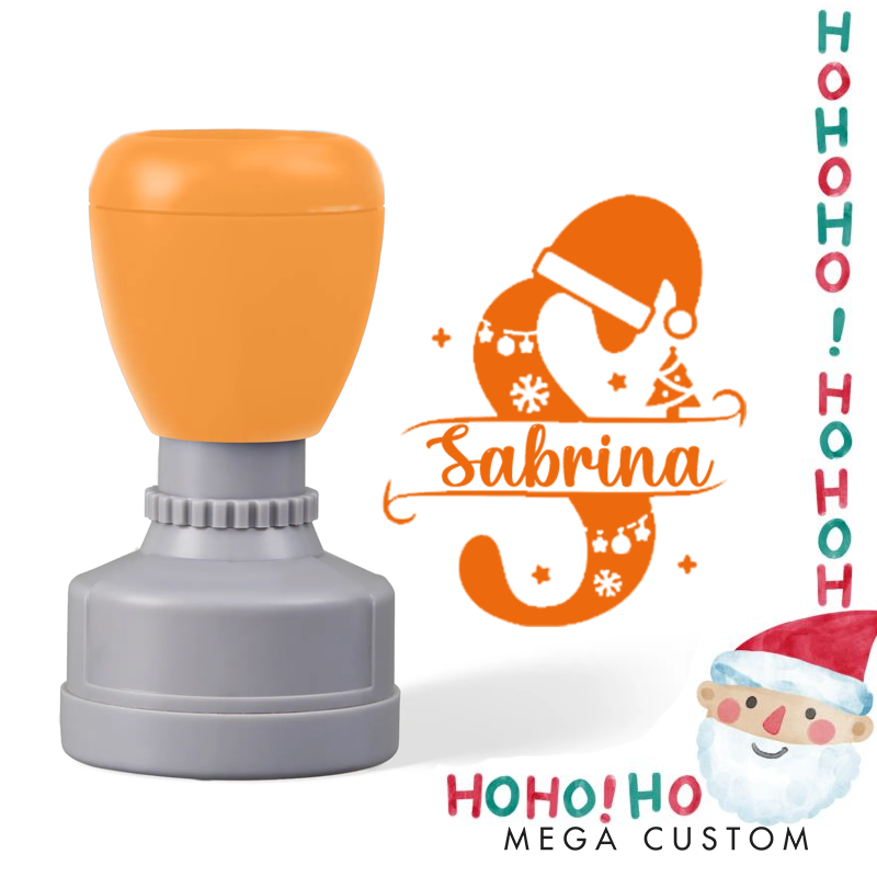 Personalized Cute Christmas initials Stamp Christmas Gift for Kids Christmas Toddler Gifts