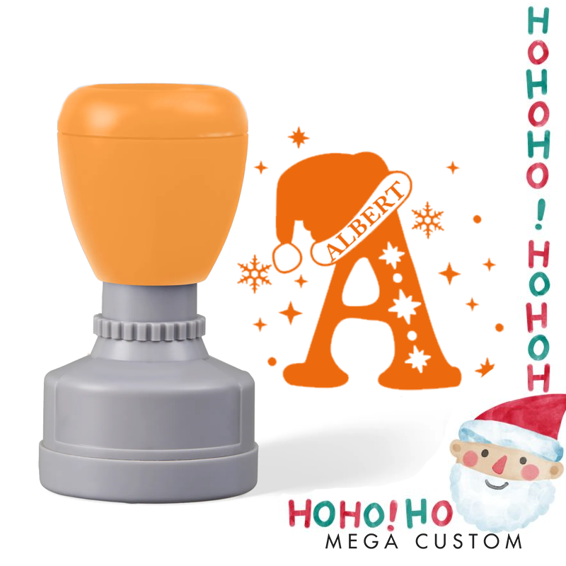Personalized Christmas Letters with Hat and Snowflakes Stamp Christmas Gift for Kids Christmas Toddler Gifts