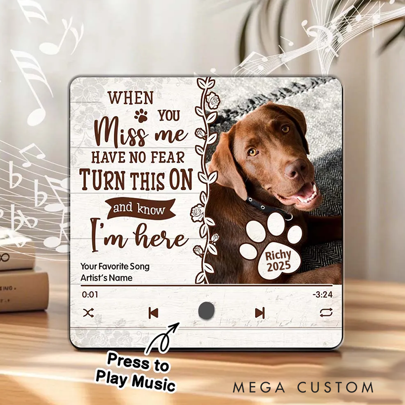 Personalized Dog Lover Photo Four Paws One Heart Throw Pillows Custom Music Fridge Magnet That Can Play Songs Gift
