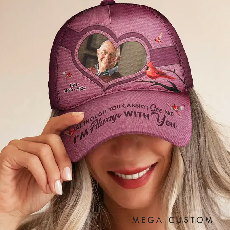 Personalized Classic Cap Custom Photo Memorial I'll Carry You With Me Until I See You Again Baseball Cap Sympathy Gift