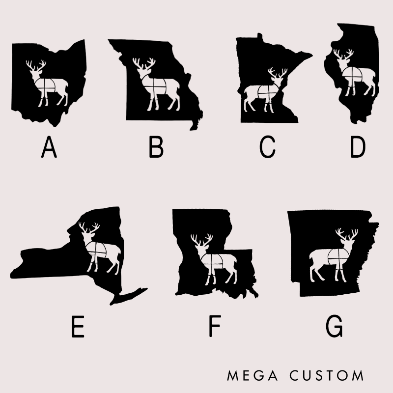 Personalized Any State Whitetail Deer Hunting Firearm Snap Back Patch Beanie Custom Hunter Winter Hat Gift for Husband Dad Boyfriend