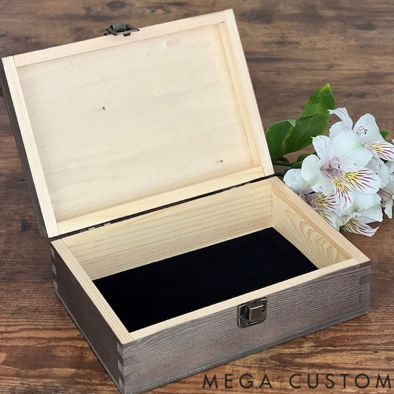 Personalized Engraved Wooden Sewing Box Keepsake Storage