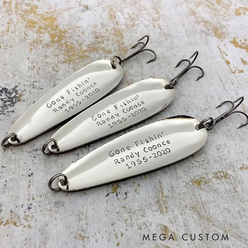 Personalized Memorial Fishing Lure Until we fish again Commemorative Keepsake Remembrance Gift