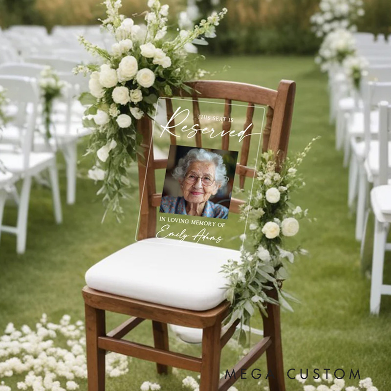 Personalized Reserved Memorial Sign Memorial Plaque In Loving Memory Wedding Decor Sympathy Gift Memorial Acrylic Wedding Sign