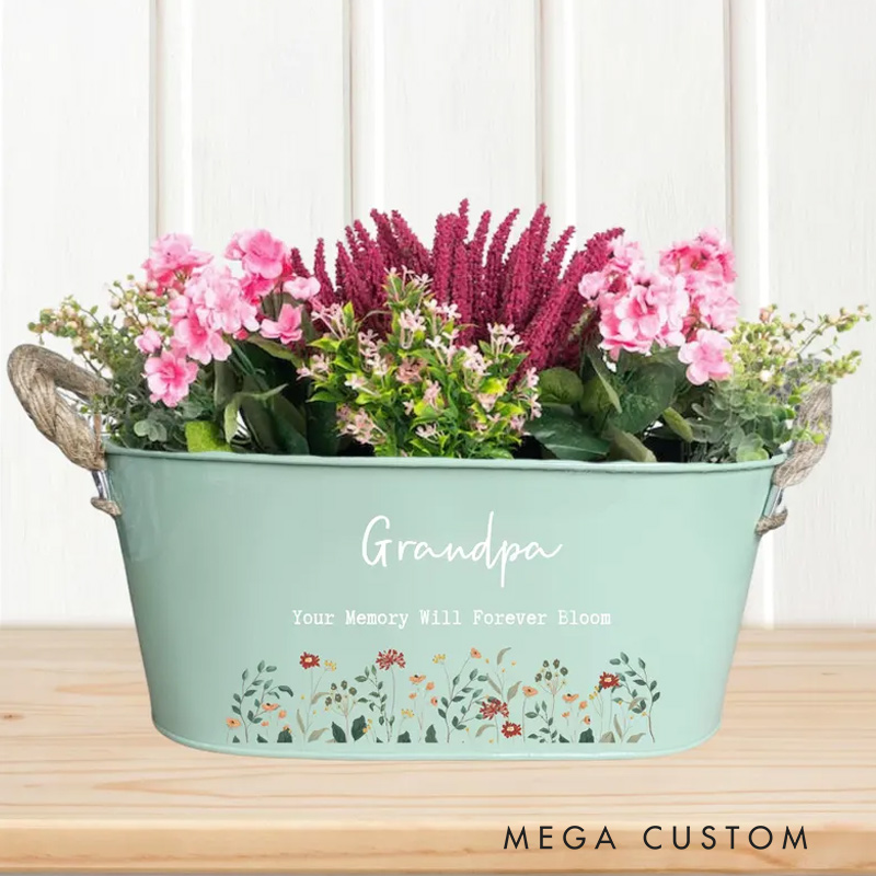 Personalized Memorial Planter Cemetery Flower Pot Grave Ornament Bereavement In Loving Memory Plant Pot Planter