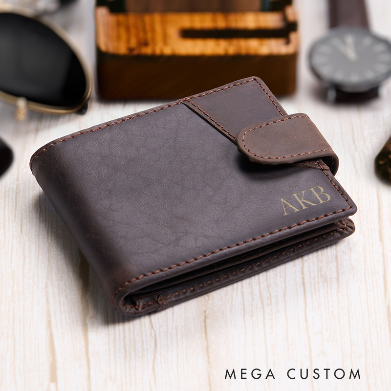 Personalized Leather Wallet Engraved Crazy Horse Wallet Mens Wallet Leather Wallet For Him Groomsmen Wallet Boyfriend Gift Dad Gift Husband Gift