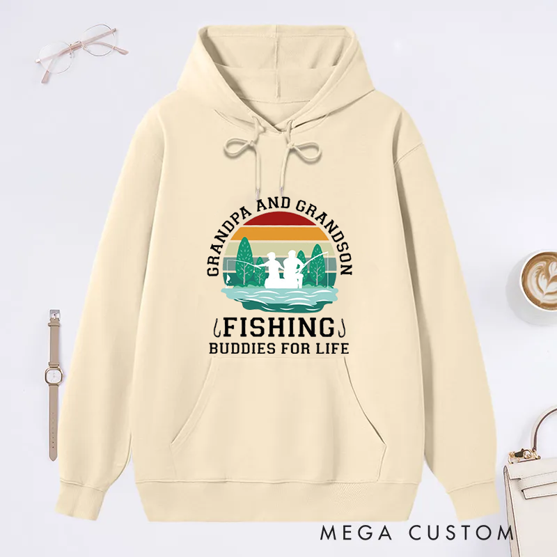 Personalized Fishing Hoodie Fishing Buddies for Life Design Funny Fishing Hoodie Perfect Gift for Fishing Lovers Perfect for Outdoor and Casual Wear