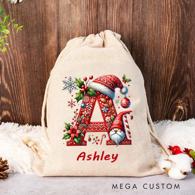 Custom Christmas Sack With Name Personalized Christmas Tree Sack Customized Christmas Gifts Customizable Christmas Supplies