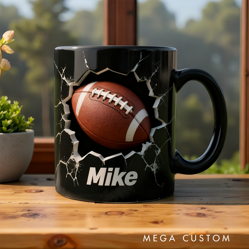 Personalized Soccer Basketball Volleyball and Golf Ball Mug with Custom Name Perfect Gift for Sports Fans and Players