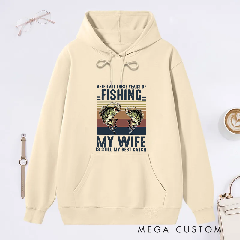 Personalized Funny Fishing Hoodie Valentine's Day Hoodie Anniversary Gift Romantic Gift for Fishing Lovers Comfortable and Stylish for Outdoor or Casual Wear
