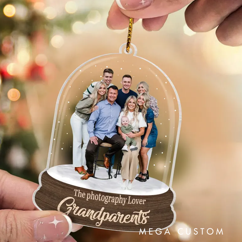 Personalized Family Photo Christmas Ornament Custom Acrylic Keepsake Gift