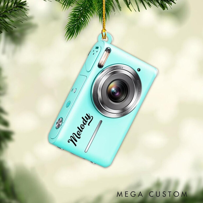 Personalized Camera Ornament Custom Photographer Christmas Gift