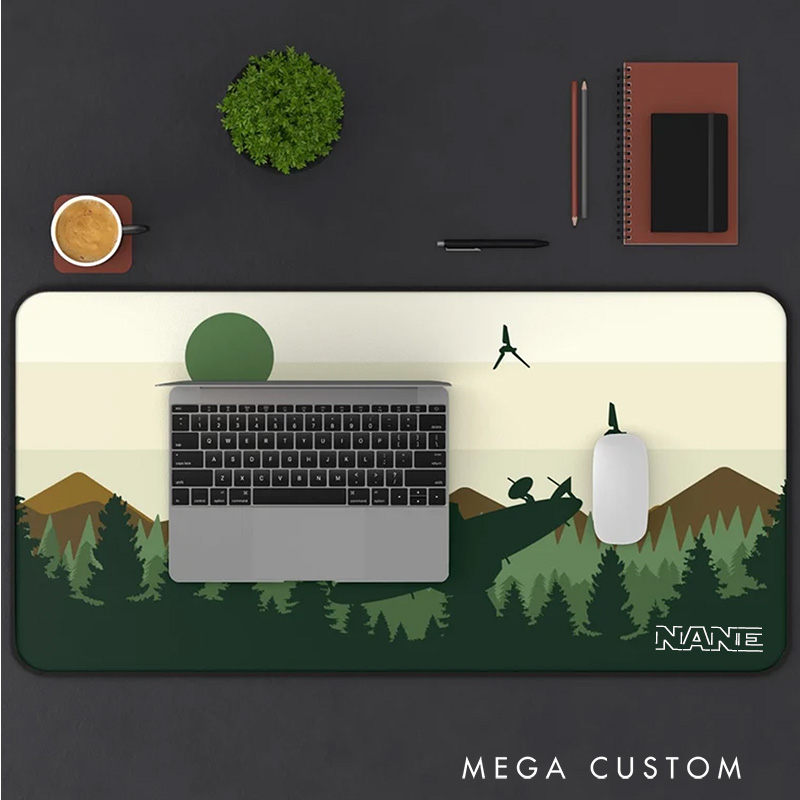 Personalized Custom Sci-Fi Forest Landscape Desk Mouse Pad Work or Gaming Mousepads Gift for Geek Nerd