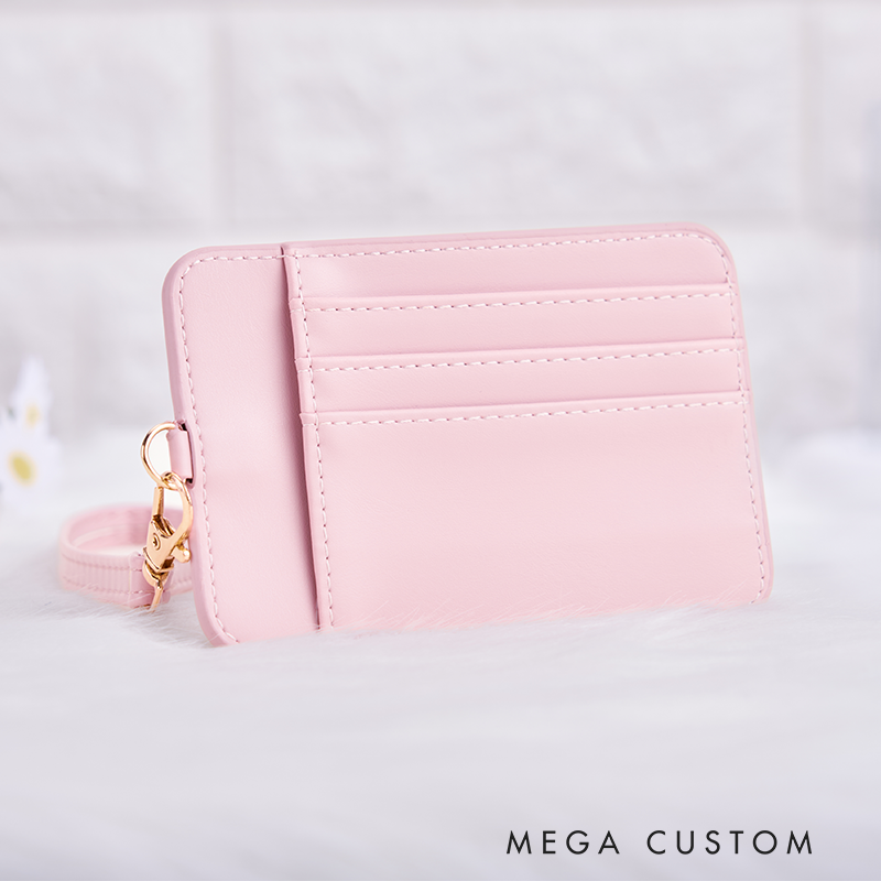 Personalized Leather Wallet for Girl Birth Flower Wallet for Her Zipper Wallet Card Holder Wallet Purse Wallet Cute wallet Women's Purse Unique Gift for Her Birthday Gifts