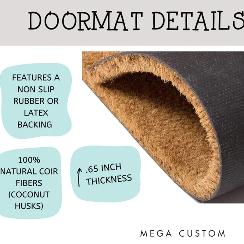 Personalized Donut with Sprinkles Doormat Custom Welcome Kitchen Floor Mat with Name Donut Floor Doormat