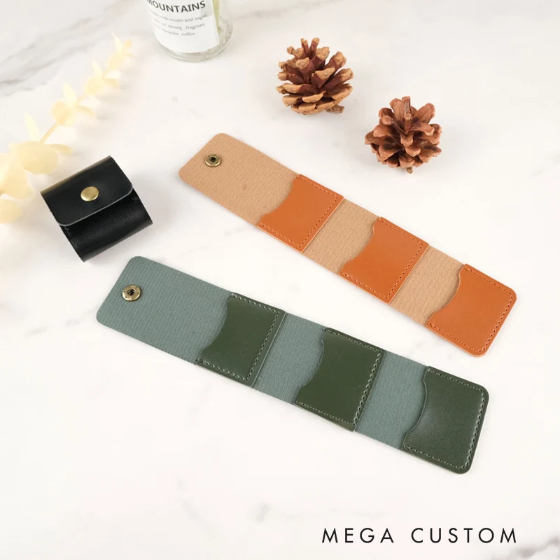 Personalized Engraved Text Guitsr Pick Case Leatherd Card Holder SD Card Case SD Card Wallet Access Card Storage Box Photographer and Music Lover Gift