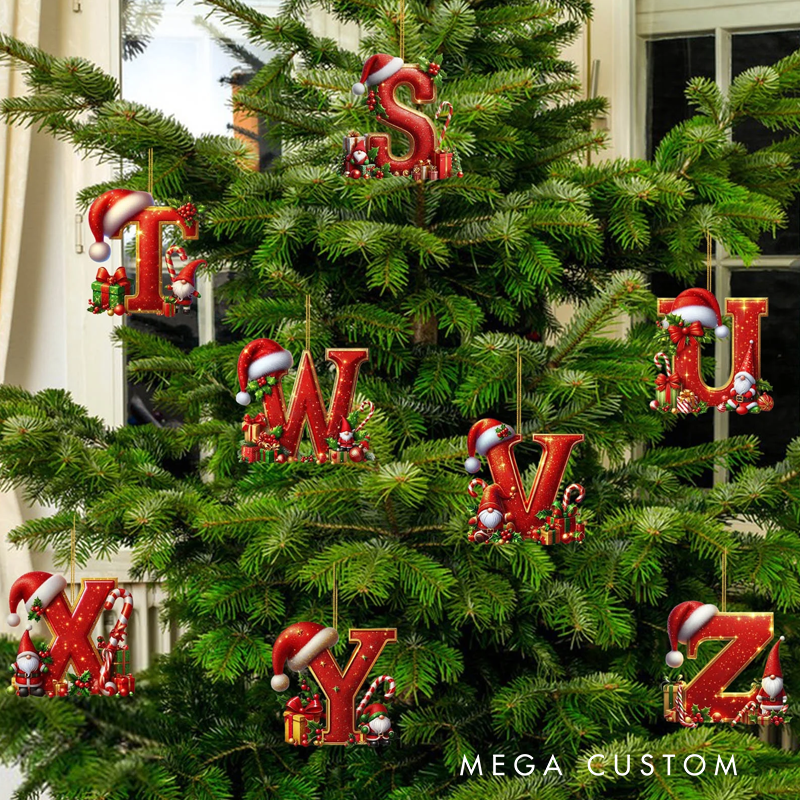 Personalized Colorful 26 Letters Acrylic Christmas Ornament Set Personalized Alphabet Decor for Tree and Home