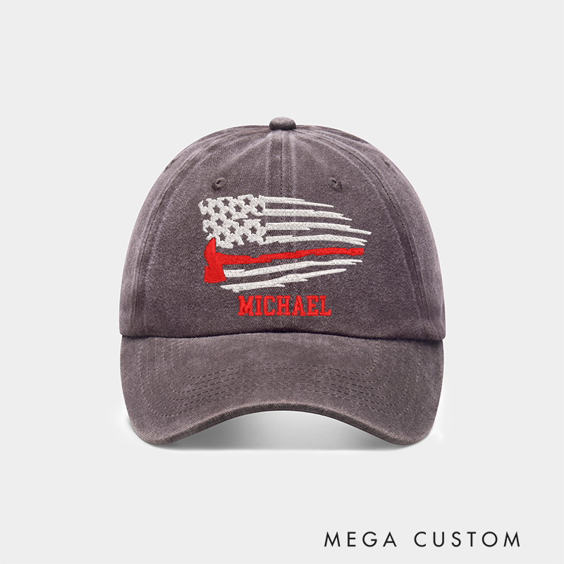 Personalized Fire Department Embroidered Baseball Cap with Custom Firefighter Cap Design Thoughtful Gift for Firefighters