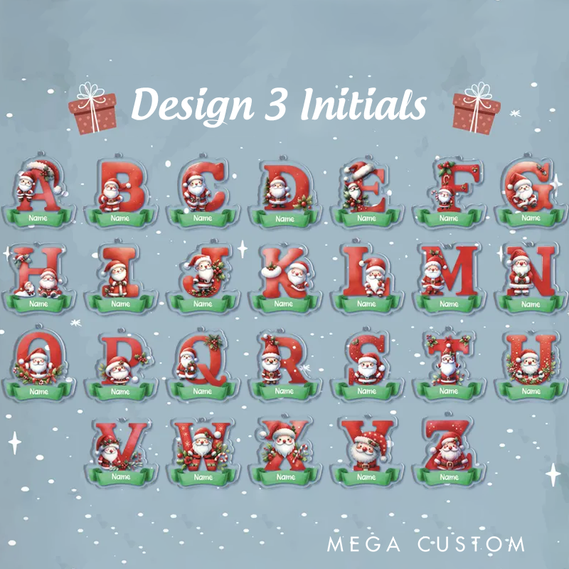 Personalized Letter Name Ornament Monogram Ornament 2025 Ornament Custom Initial Ornament Christmas Gift Family Ornament Keepsake