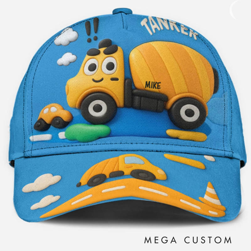 Personalized Cute Excavator Kid Classic Cap Children's Gift Birthday Gift Party Gifts