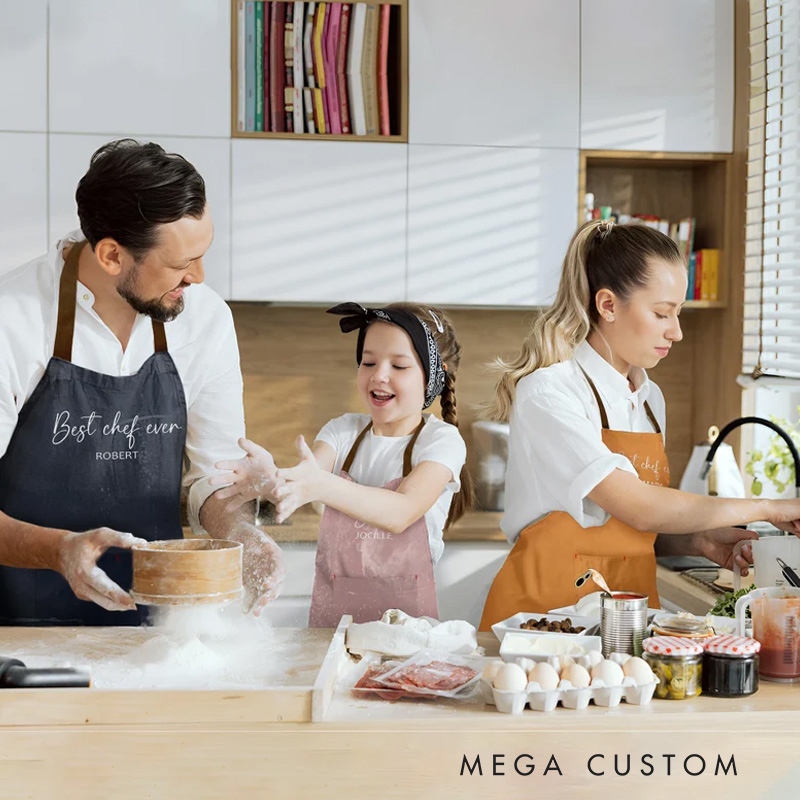 Personalized Animal Fantasy Unicorn Engineering Vehicles Child Kitchen Baking Apron Kid Gift