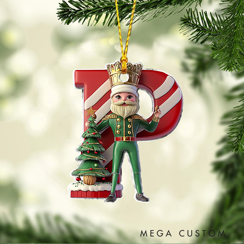  Personalized Merry Christmas Alphabet Kid Christmas Ornament