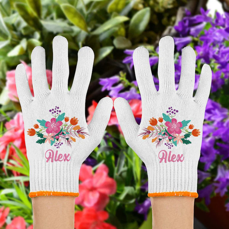 Personalized Garden Gloves Flower Work Gloves Garden Gloves for Women Gardening Protective Gloves Outside Gloves Gardening Lovers Gift
