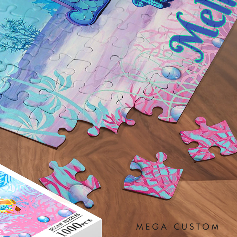 Personalized Beautiful Mermaid Letter Kid Jigsaw Puzzle