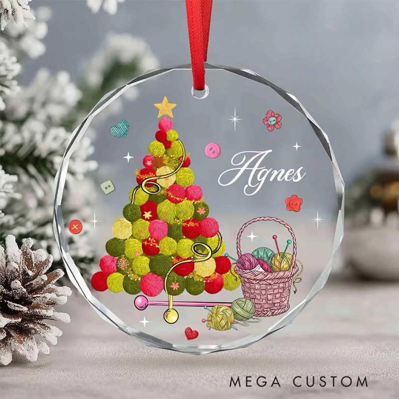 Personalized Knitting Ornament Crochet Ornament for Christmas Decor Crocheter Gift Crochet Christmas Ornament Crochet Lover Gift for Mom