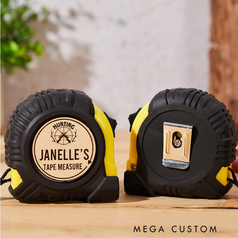 Personalized Custom Hunting Tape Measure Engraved Tape Measure Tool Gifts for Husband Grandpa