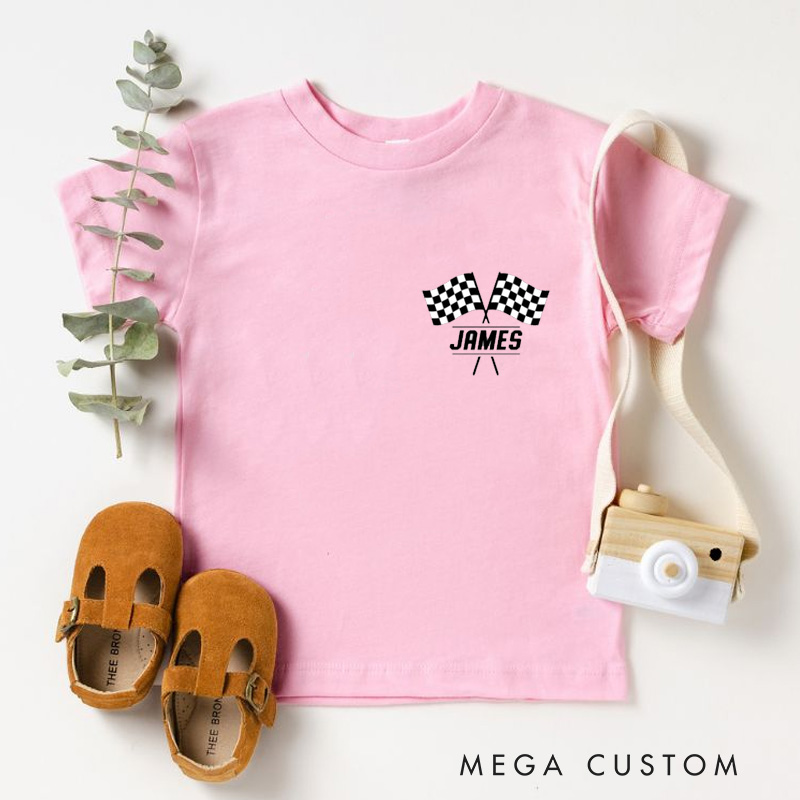 Personalized Pit Crew Shirt Matching Family Racing Birthday Shirt Motocross Shirt Pit Crew Checkered Flag Shirt Race Team Shirt