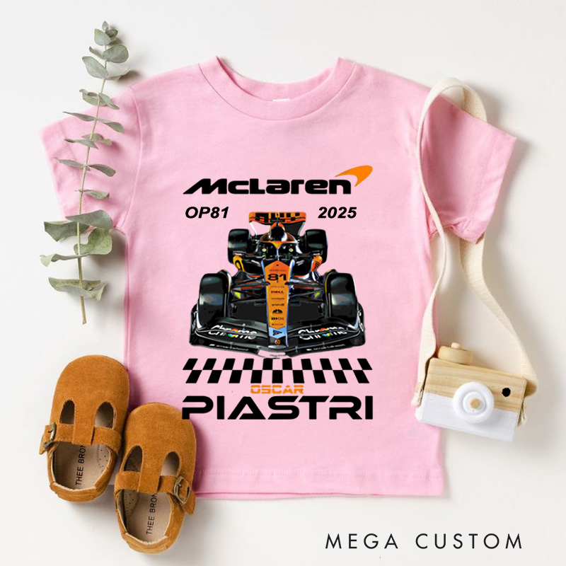 Personalized Oscar Piastri OP81 Kids T-Shirt Birthday Christmas Gift for Kids