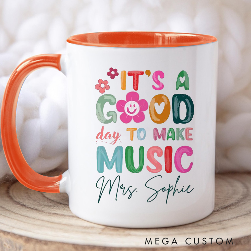 Personalized Name It's a Good to Make Music Mug for Music Lover Mug