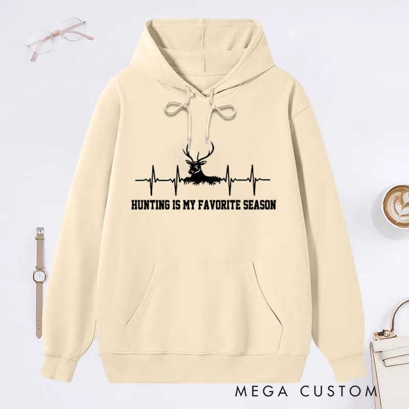 Personalized Hunting Sweatshirt Deer Hunting Sweatshirt Mens Buck Pulse Hoodie Gift for Hunters Utdoorsman Enthusiast
