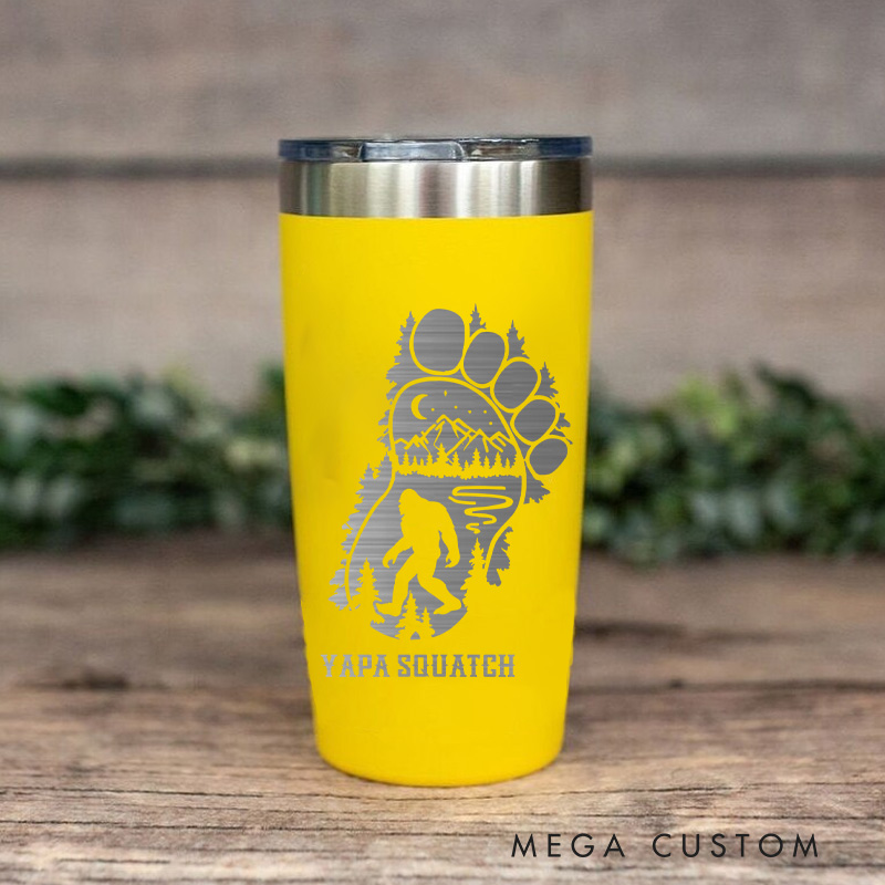 Personalized Engraved Bigfoot Adventure Tumbler Outdoor Explorer Enthusiasts Tumbler Gift for Outdoor Lover