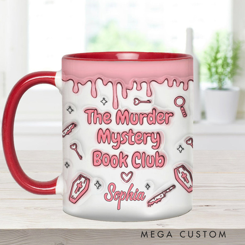 Personalized The Murder Mystery Book Club Mugs Custom Coffee Mug with Name Fall Bookworm Mug Book Lover Gift for Librarian Gift