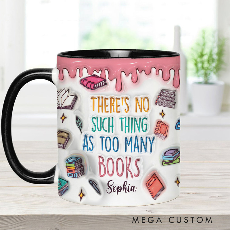 Personalized Yes I Do Need All These Books Mugs Custom Book Accent Mug with Name Bookworm Coffee Cup for Reader Book Lover Librarian Gift