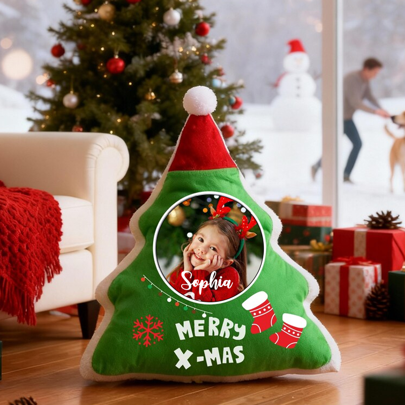 Personalized Pillow Christmas Tree Shape Pillow Christmas Gifts