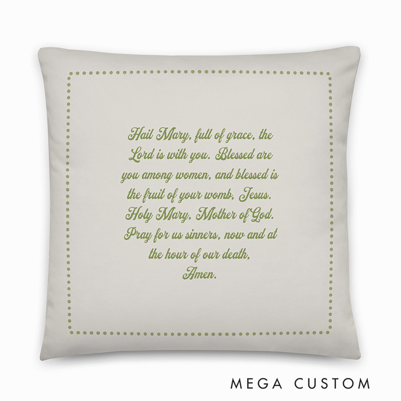 Personalized Virgin Mary Throw Pillow with Name Religious Gift Faith Home Decor Catholic Gift for Women