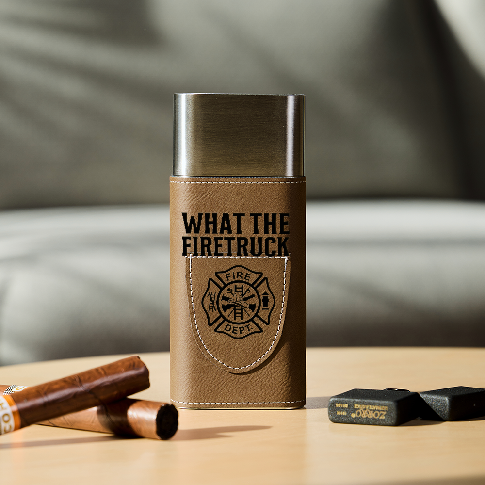 Personalized Cigars Accessories for Men Leather Cigar Holder with Cutter Cigar Travel Case Gift for Dad Luxury Gifts for Husband