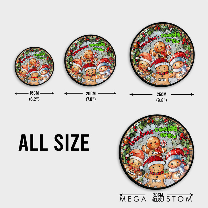 Personalized Cookie Crew Stained Glass Suncatcher Grandma Stained Glass Suncatcher Gingerbread Window Hanging with Name Suncatcher for Baking Lover Gift