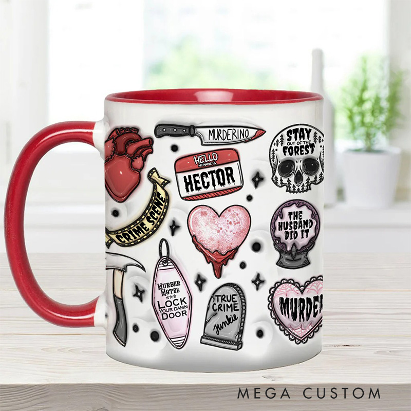 Personalized 3D Effect True Crime Junkie Mug TV Show Mug Movie Lover Gift for Friend Birthday Gift