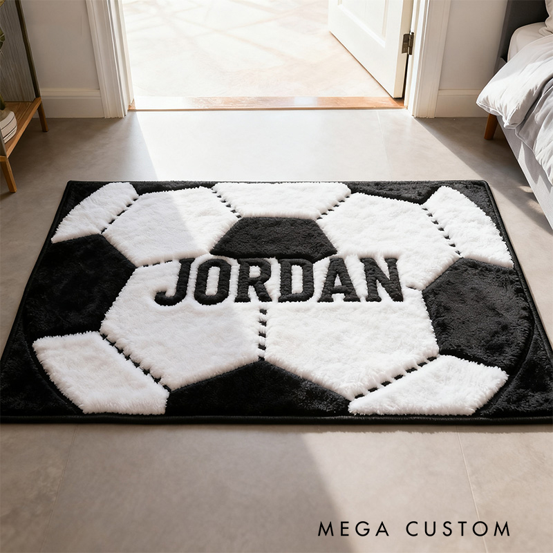 Personalized Soccer-Shaped Doormat and Transform Kids Space with Custom Name