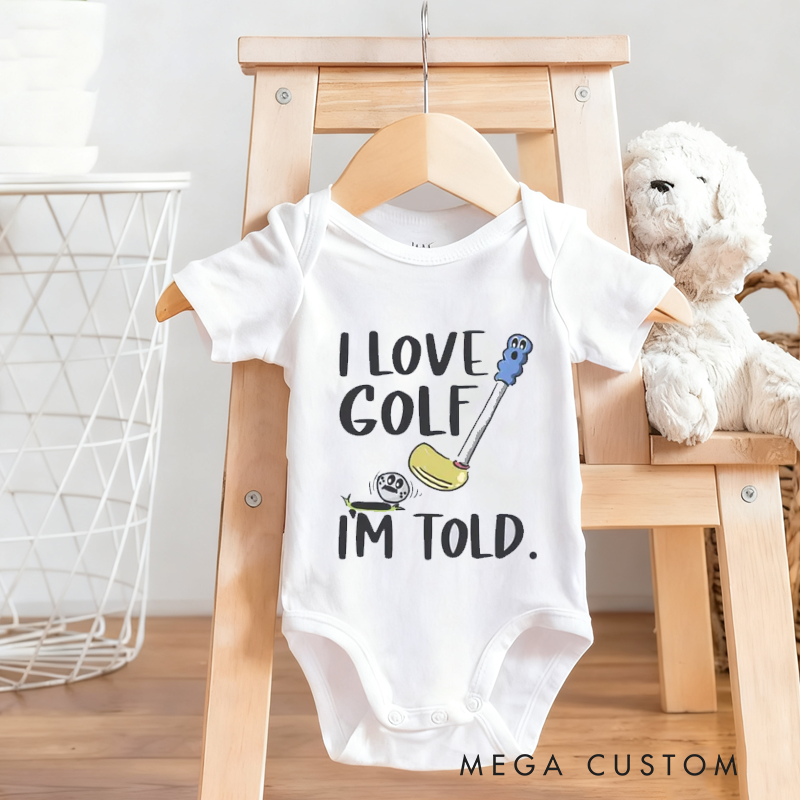 Personalized I Love Basketball I'm Told Baby Bodysuit Baby Romper Sports Baby Gift