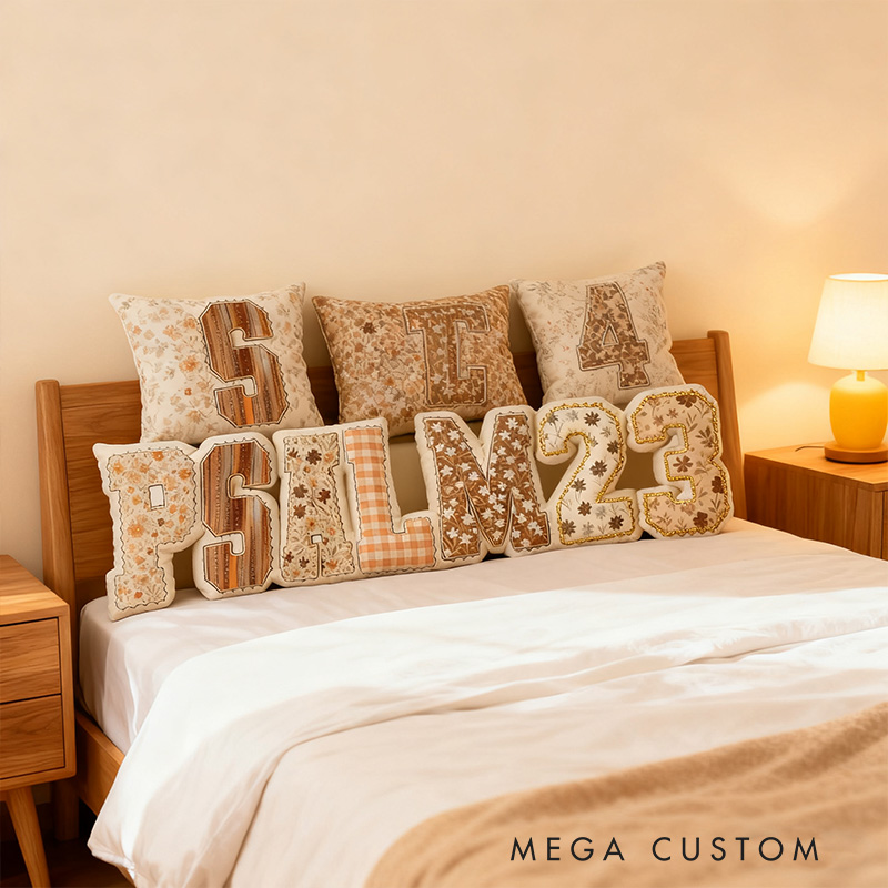 Personalized Psalm 23 Bible Verse Letter Number Pillow with Custom Name Home Decor Christian Thanksgiving Pillow Retro Fall Faith Gift for Family