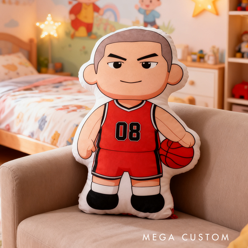 Personalized Basketball Player Pillow with Custom Name and Number