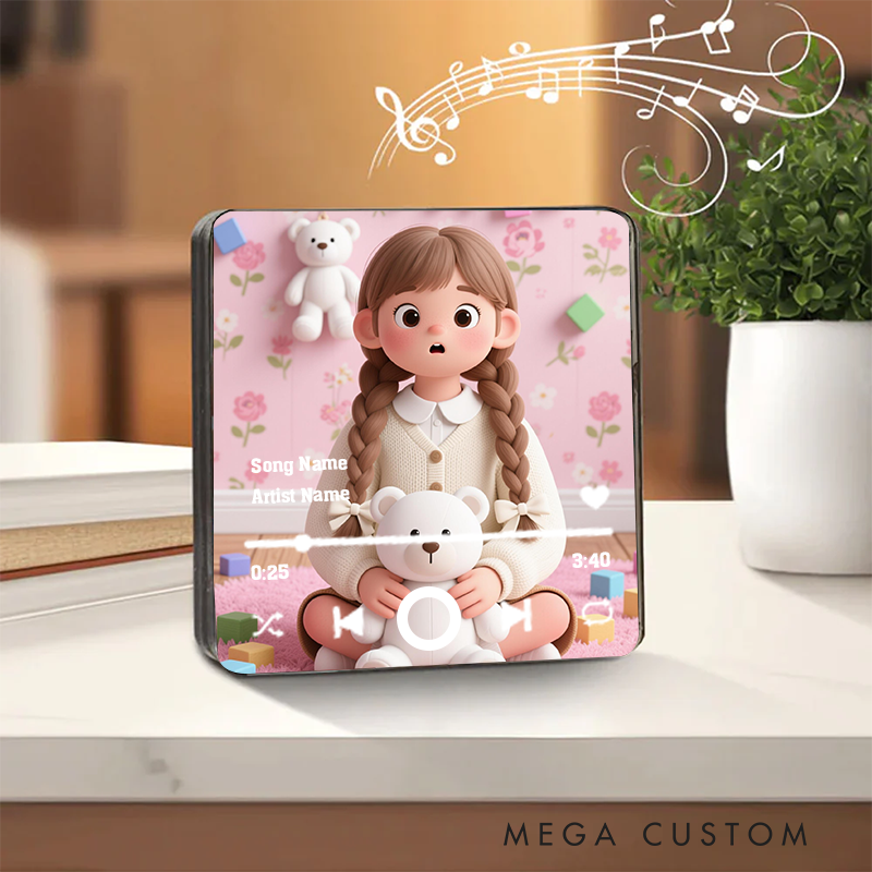Personalized Song Fridge Magnet and Custom Music Refrigerator Magnets and Photo Fridge Magnet and Music Plaque and Christmas Gifts for Kids